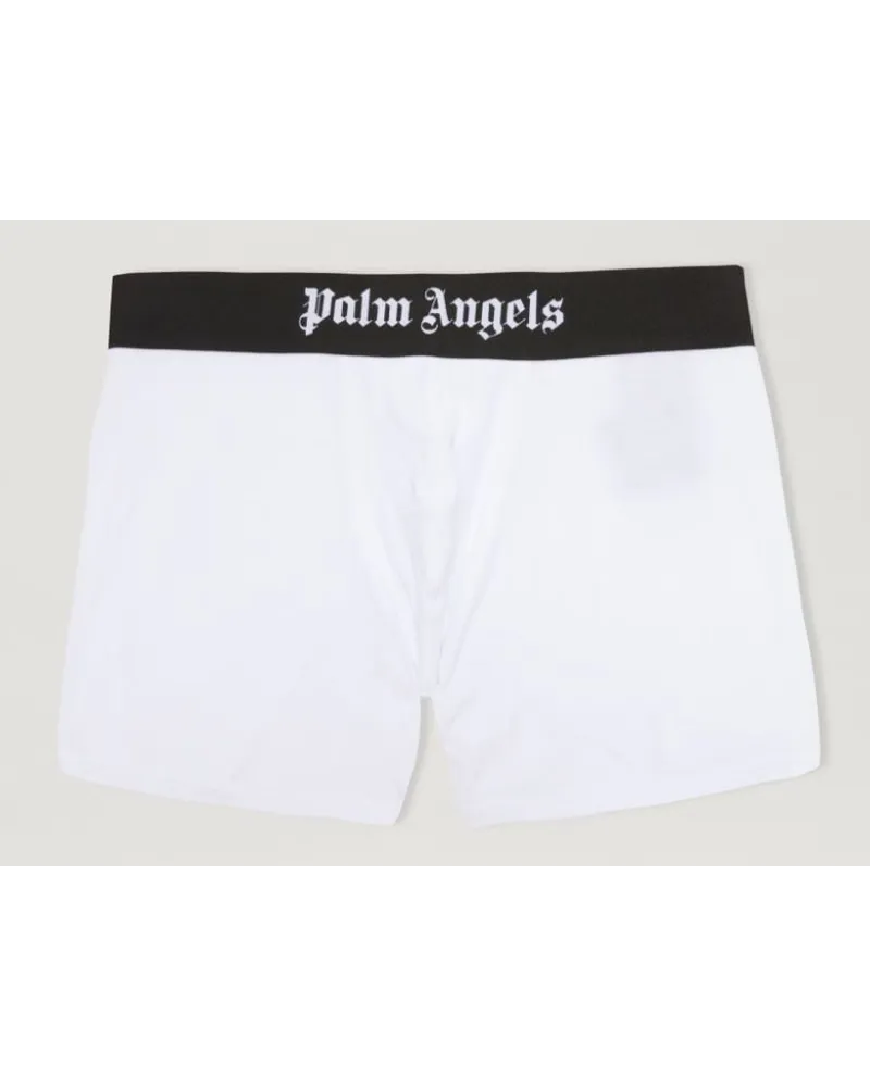 Palm Angels Klassische Boxershorts Mit Logo Bund (2er Set Weiß