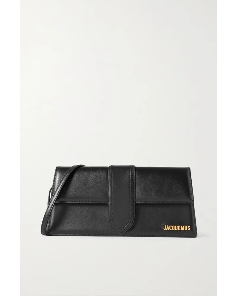 Jacquemus Le Bambino Long Schultertasche Aus Leder Schwarz