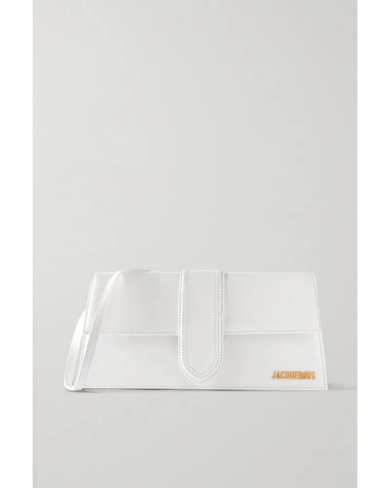 Jacquemus Le Bambino Long Schultertasche Aus Leder Weiß