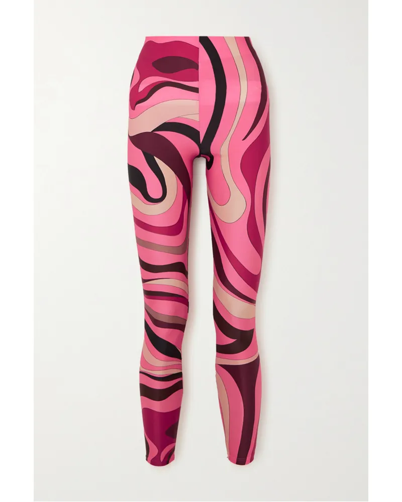 Emilio Pucci Leggings Aus Bedrucktem Stretch Material Pink
