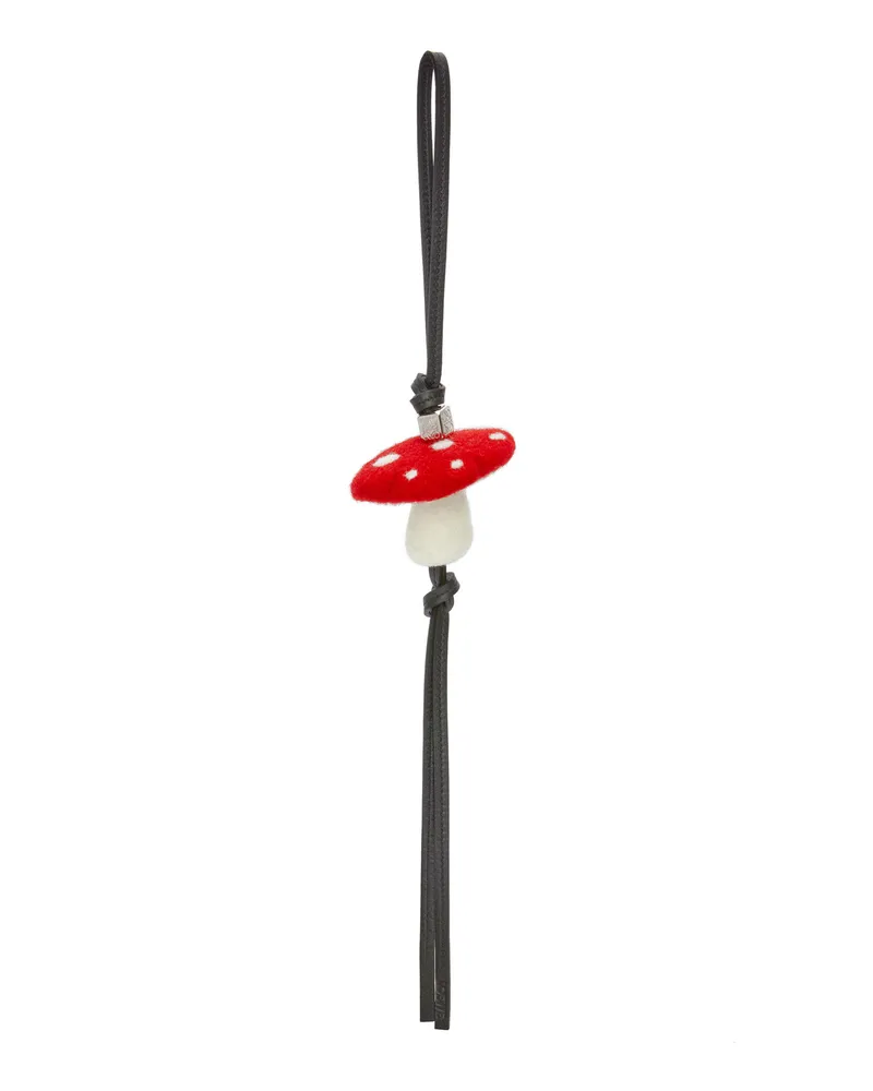 Loewe Luxury Mushroom Charm In Felt Dark