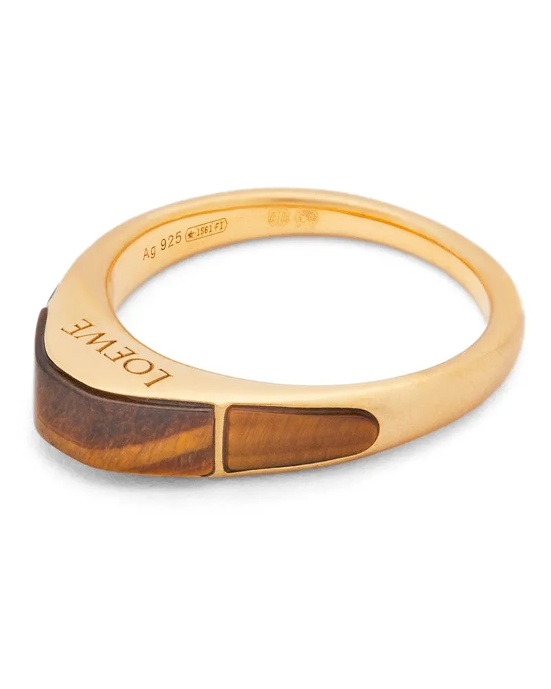 Loewe Luxury Stirrup Ring In Sterling Silver Gold