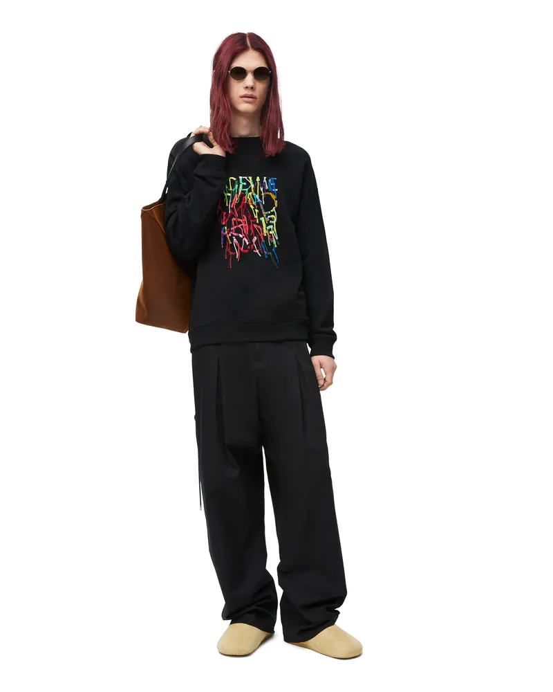 Loewe Luxury Sweatshirt In Cotton Black