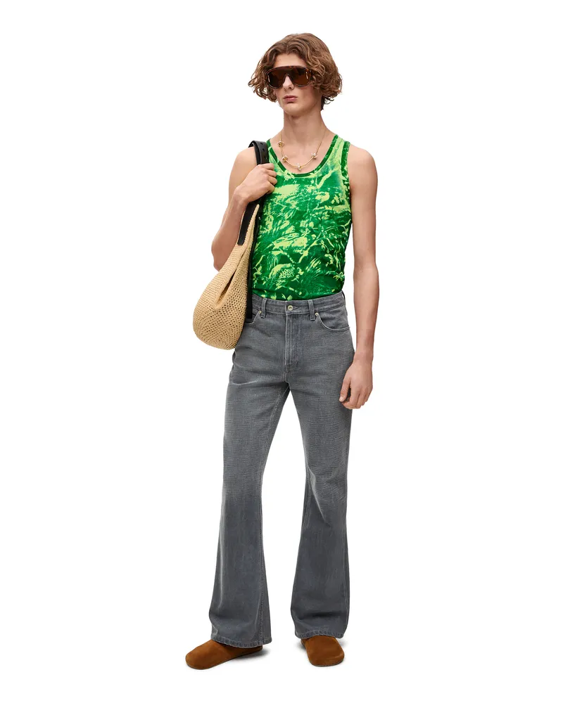 Loewe Luxury Tank Top In Cotton Green