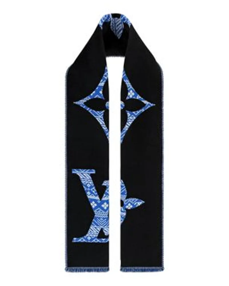 Louis Vuitton Monogram Two Sided Schal Blue