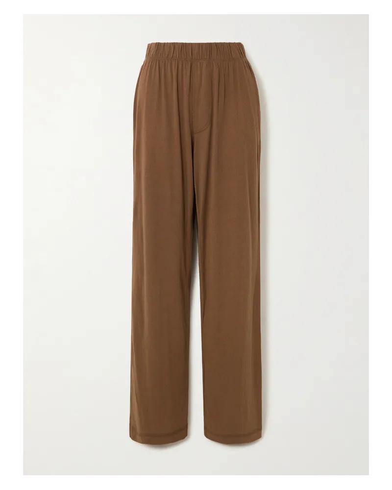 ÉTERNE Lounge Hose Aus Jersey Einer Baumwoll Modalmischung Braun