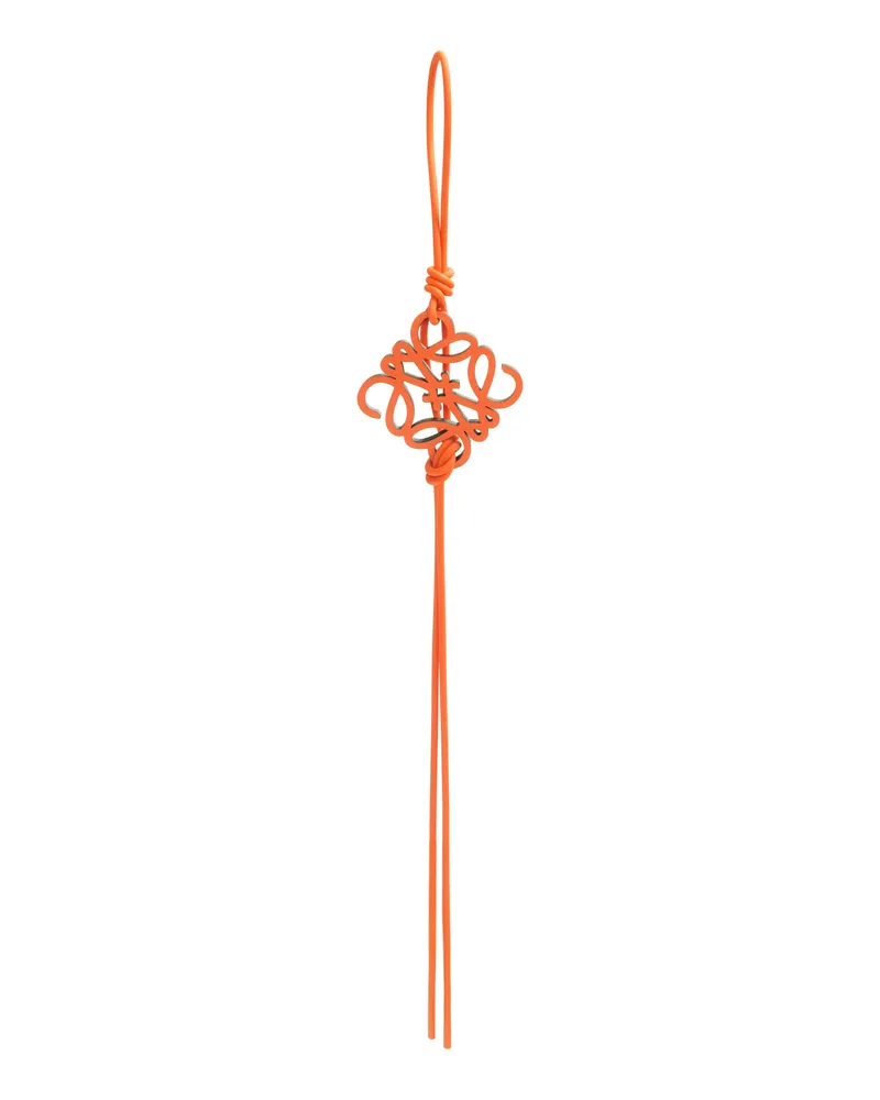 Loewe Luxury Anagram Charm In Classic Calfskin Orange