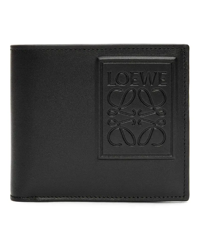 Loewe Luxury Bifold Coin Wallet In Satin Calfskin Black