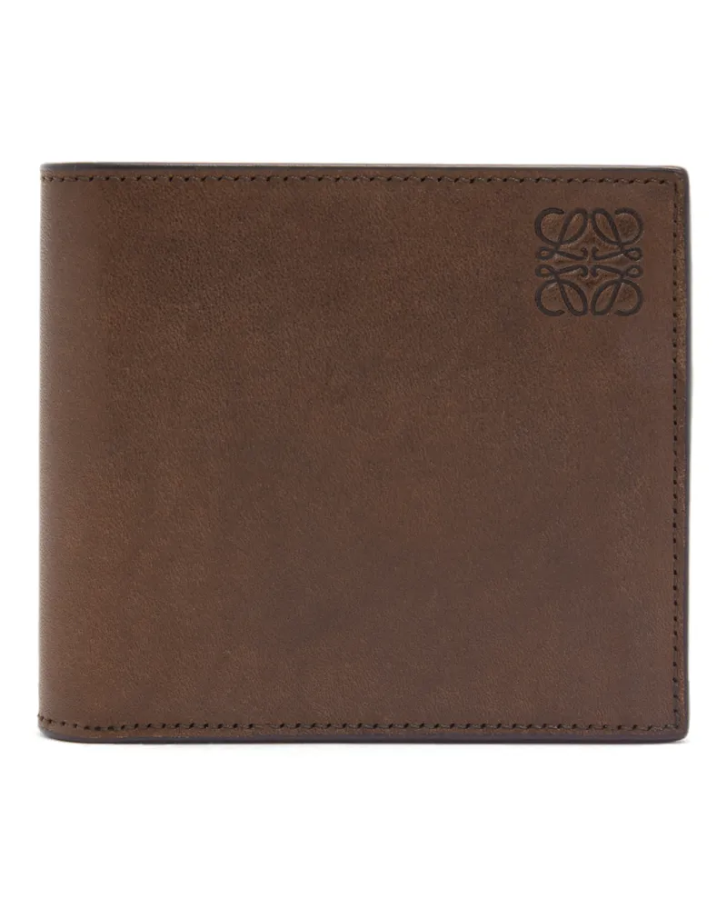 Loewe Luxury Bifold Wallet In Vegetable Tanned Calfskin Dark