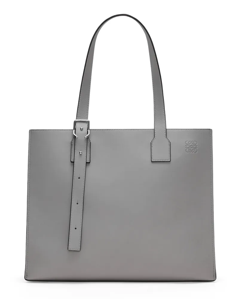 Loewe Luxury Buckle Horizontal Tote In Classic Calfskin Asphalt