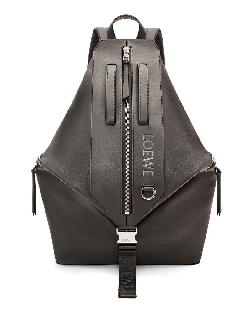 Loewe Luxury Convertible Backpack In Classic Calfskin Dark