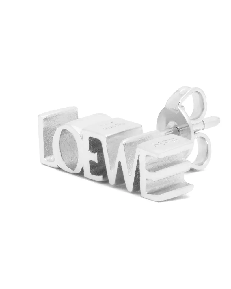 Loewe Luxury Graphic Single Earring In Sterling Silver