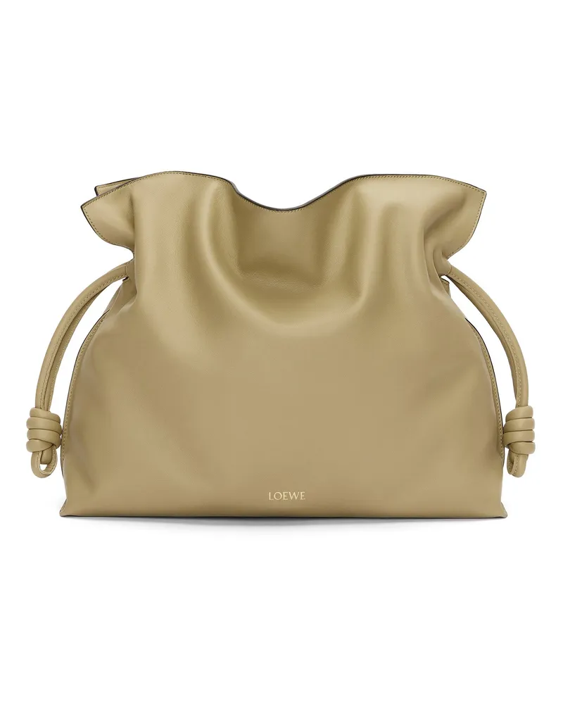 Loewe Luxury Large Flamenco Clutch In Nappa Calfskin Clay