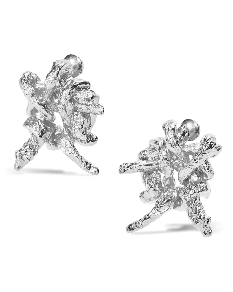 Loewe Luxury Tarantella Earrings In Sterling Silver