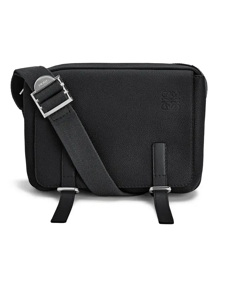 Loewe Luxury Xs Military Messenger Bag In Soft Grained Calfskin Black