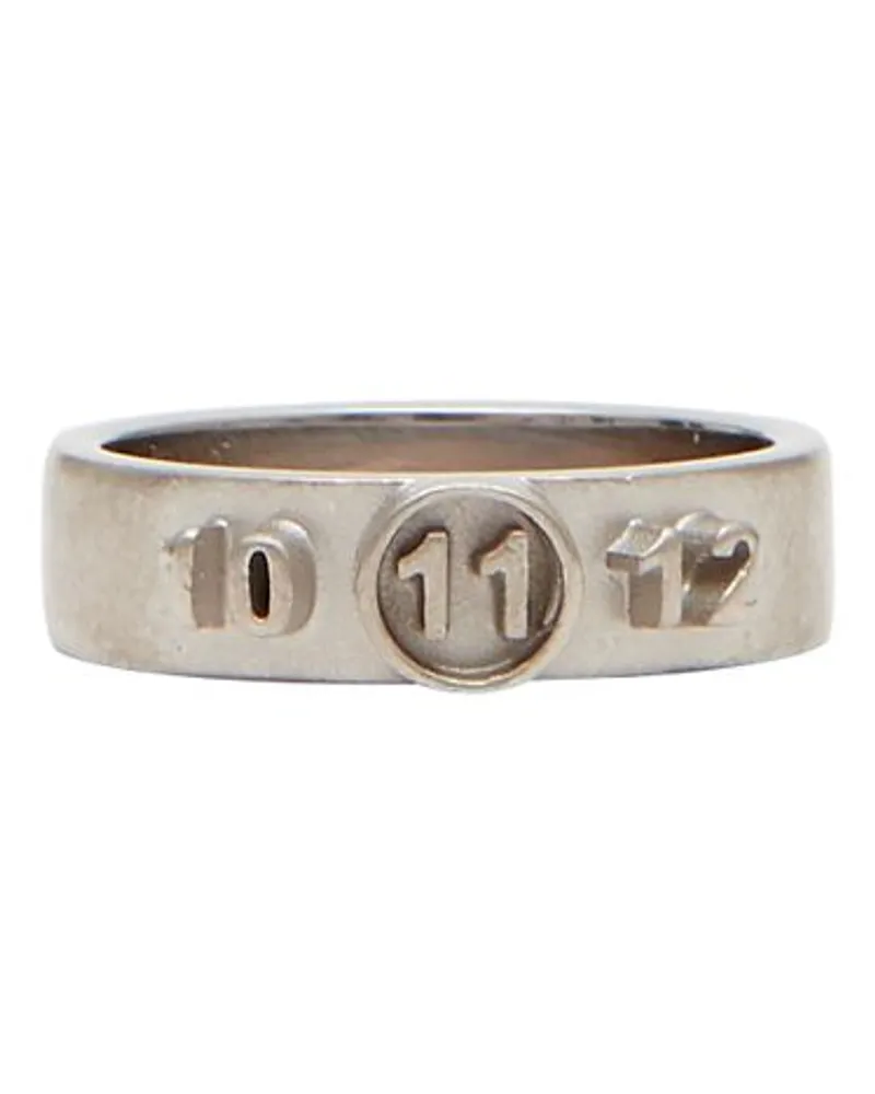 Maison Margiela Ring Mit Logo Grey