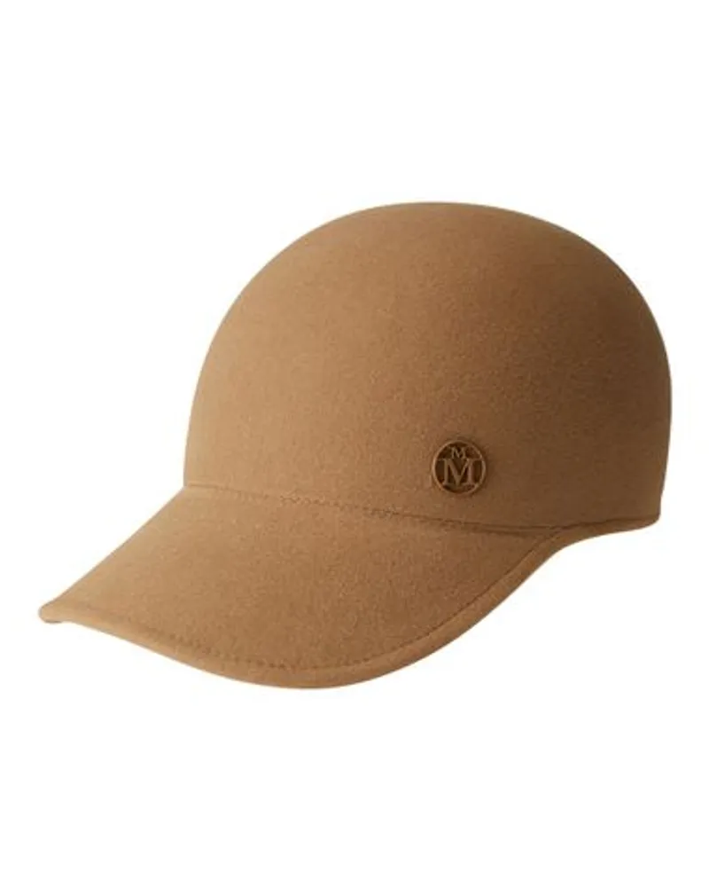 Maison Michel Baseballkappe Tiger Beige