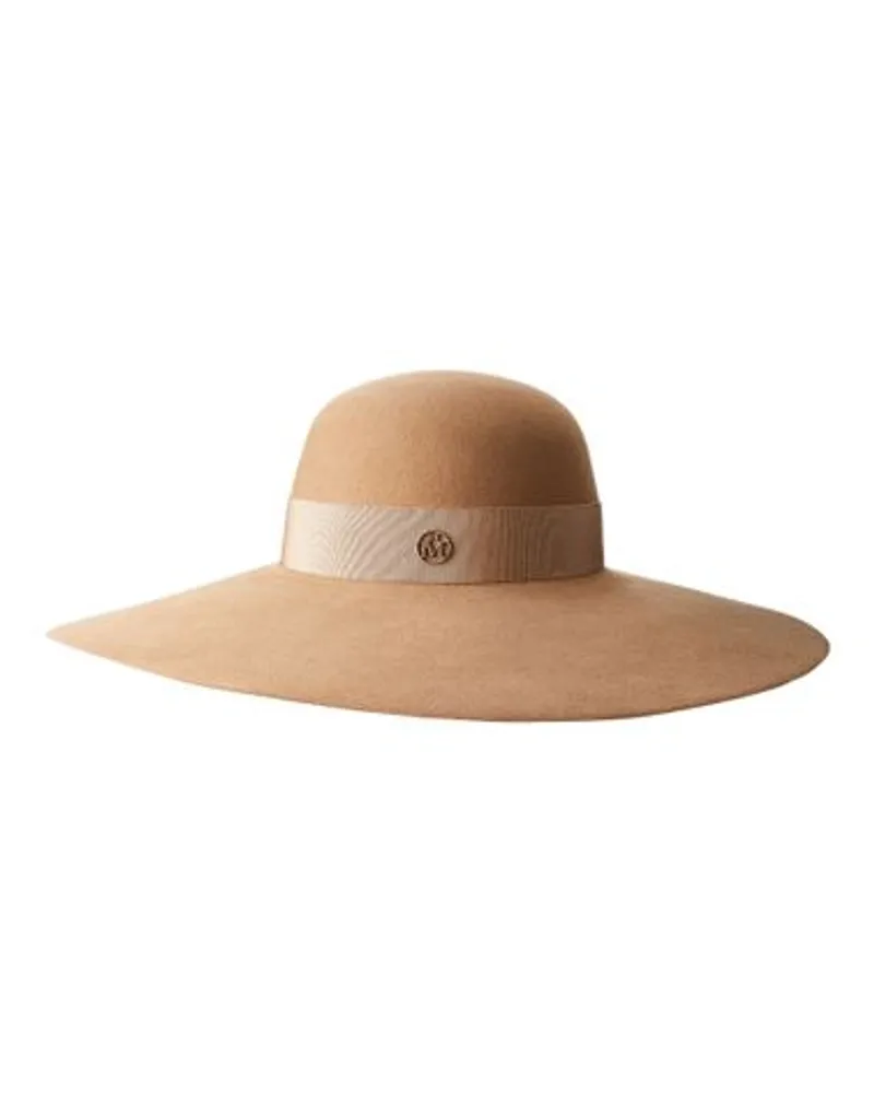 Maison Michel Capeline Hut Blanche Beige