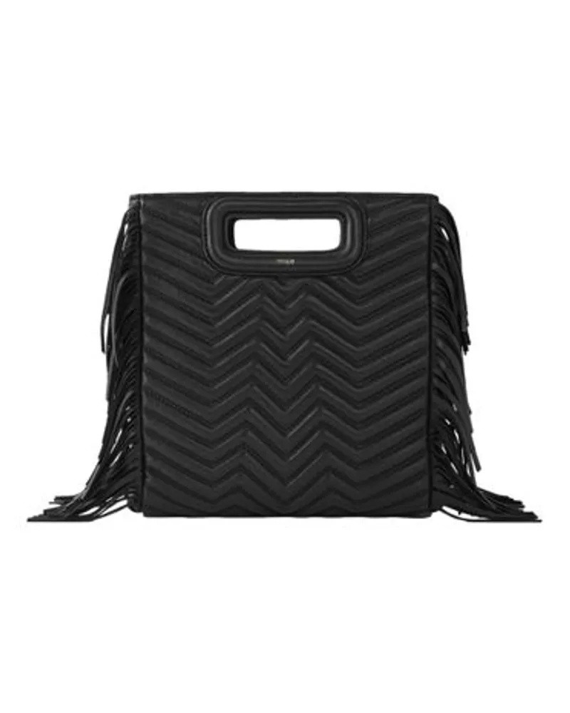 Maje Gesteppte Ledertasche M Black