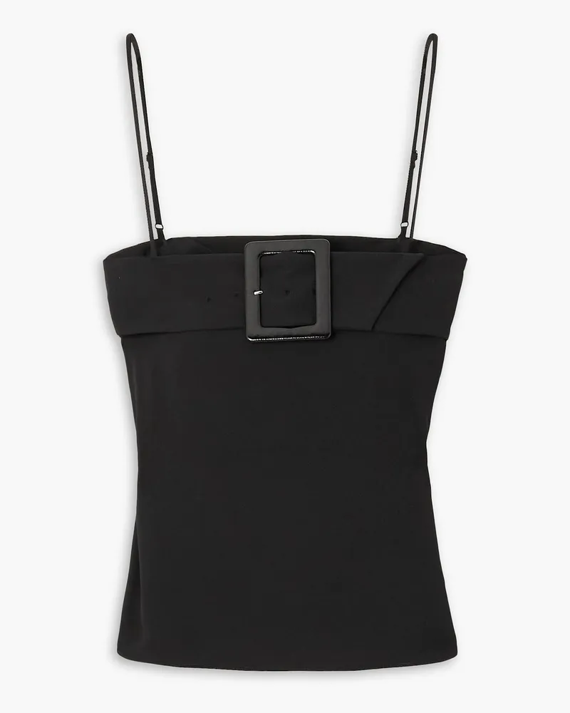 Christopher Kane Me Now Top Aus CrêPe Mit Schnalle Schwarz