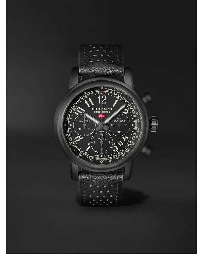 Chopard Mille Miglia 2020 Race Edition Chronograph 42 Mm Uhr Aus Edelstahl Mit Automatischem Aufzug Und Lederarmband In Limitierter Auflage Ref. Nr.: 168589 3028 Schwarz