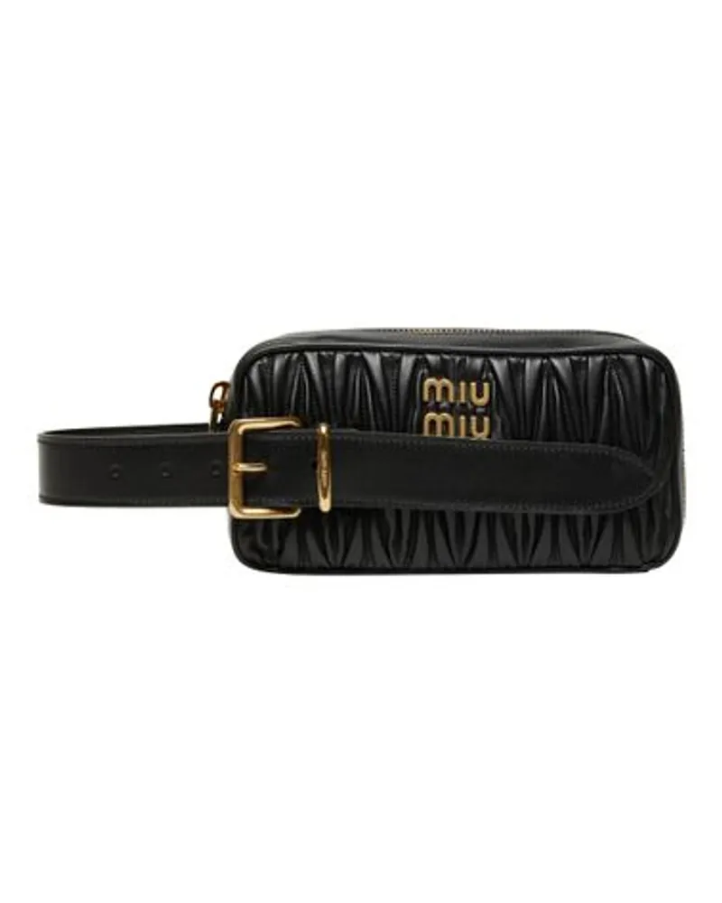 Miu Miu Gesteppte Kameratasche Black