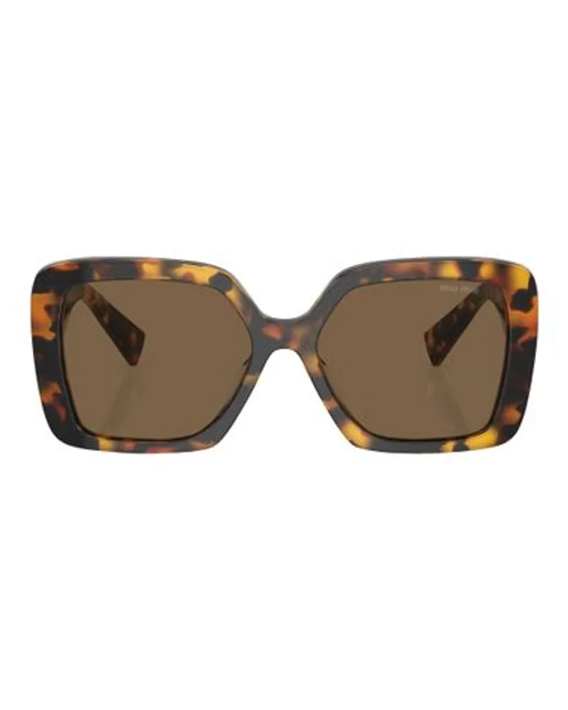 Miu Miu Irregular Sonnenbrille Mu 10ys Yellow