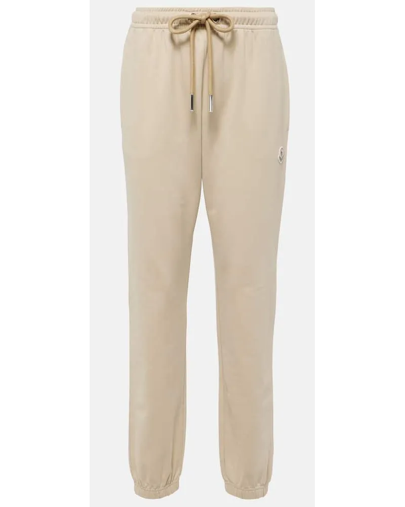 Moncler Jogginghose Aus Baumwoll Jersey Beige