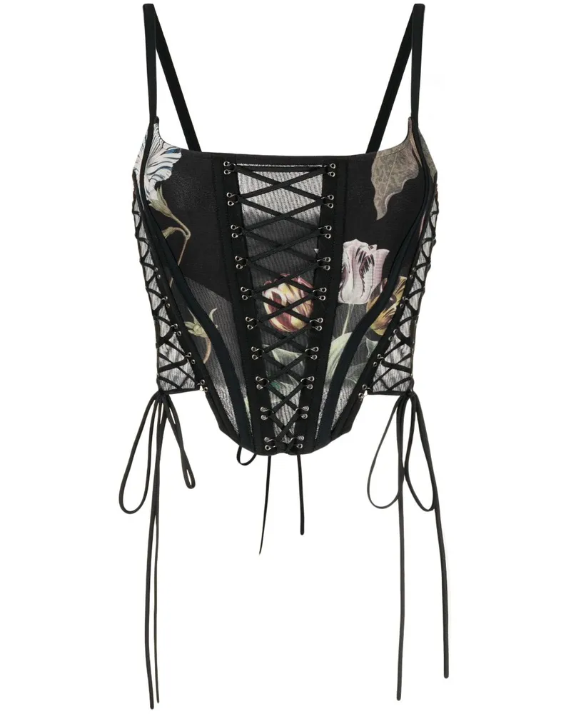 Monse Korsett Mit Grafischem Print Schwarz