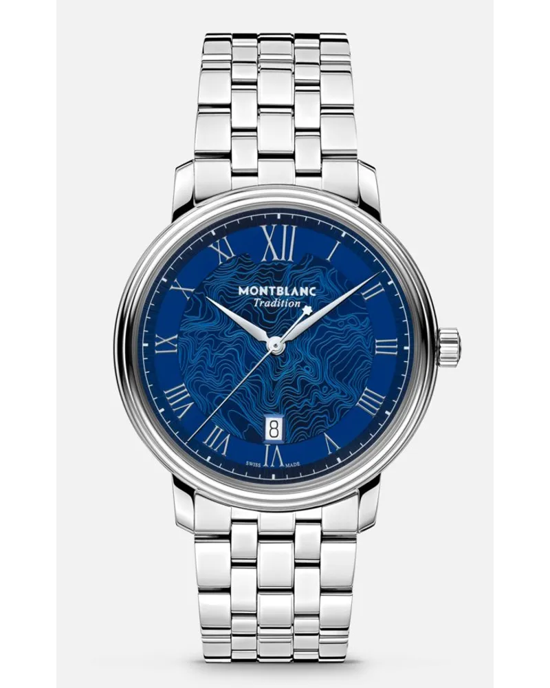 Montblanc Tradition Automatic Date 40 Mm Blau