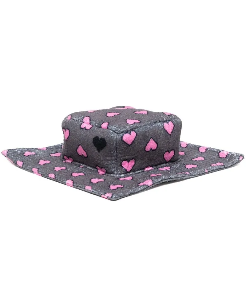 Natasha Zinko Pixel Heart Box Fischerhut Grau