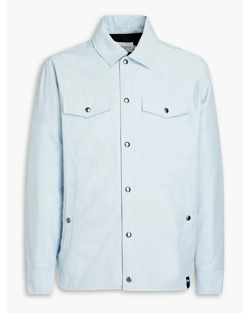 Kitsuné Overshirt Aus Shell Einer Baumwollmischung Blau