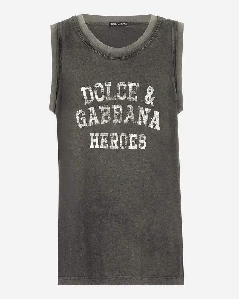 Dolce & Gabbana Oversize Tanktop Mit Dolce&Gabbana Logo Mehrfarbig