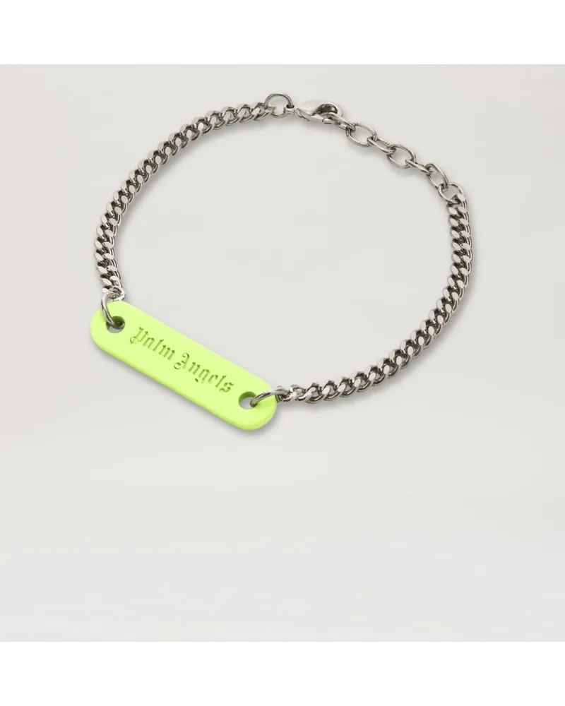 Palm Angels Armband Mit Logo Silber
