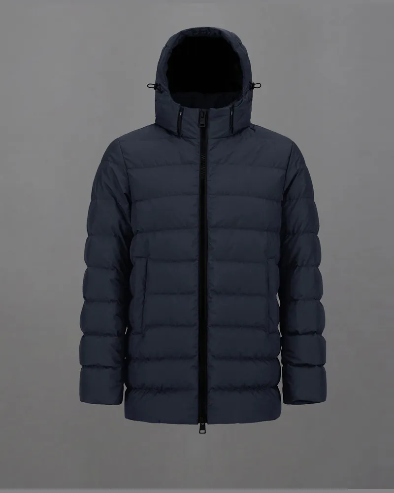 Herno Parka Laminar Aus Gore Tex Infinium Windstopper Blau