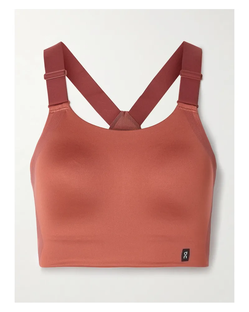 ON Running Performance Sport Bh Aus Recyceltem Material Braun