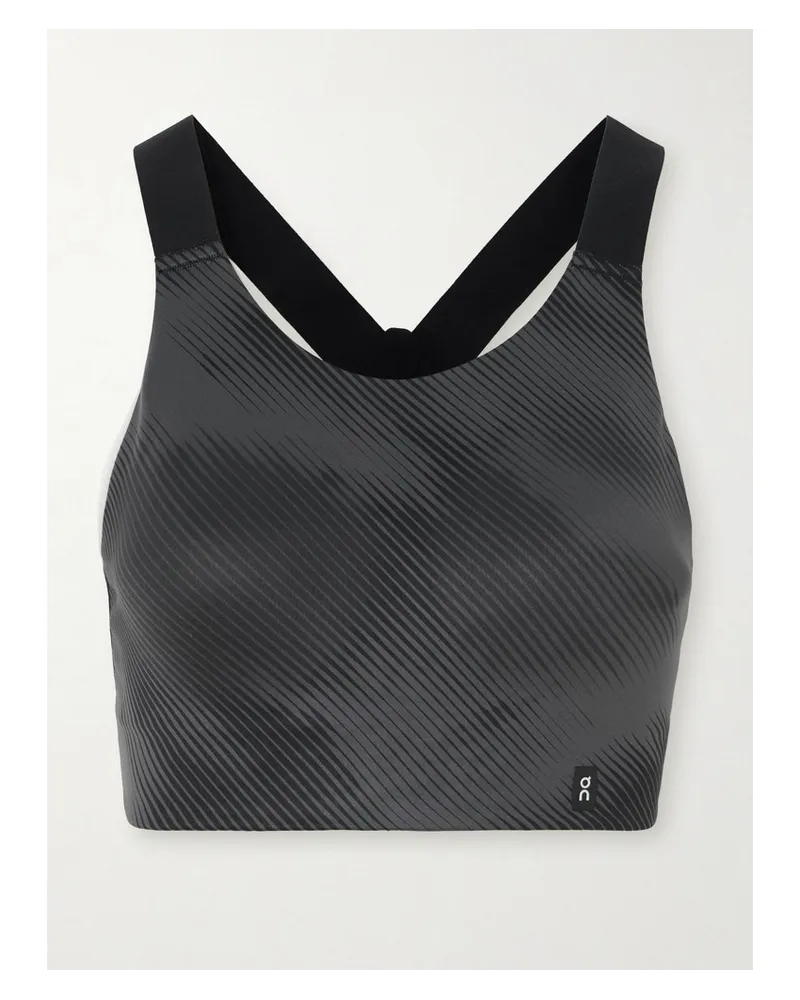 ON Running Performance Sport Bh Aus Recyceltem Material Schwarz