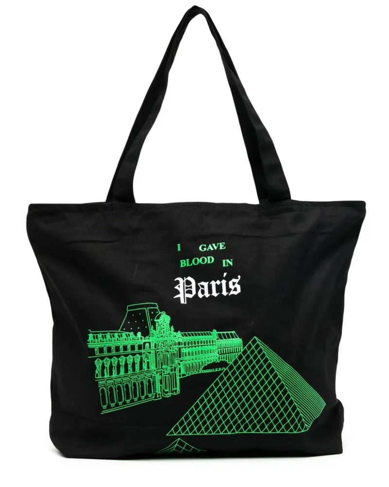 PLEASURES Shopper Mit Grafischem Print Schwarz