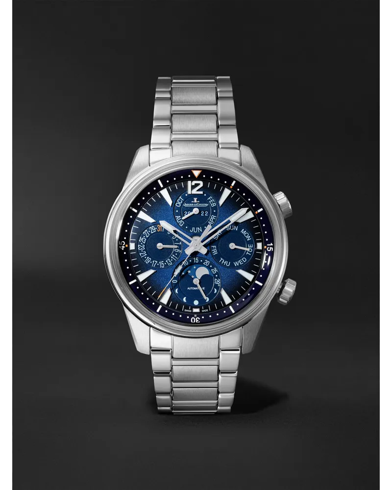 Jaeger-LeCoultre Polaris Perpetual Calendar 42 Mm Uhr Aus Edelstahl Mit Automatischem Aufzug Ref. Nr. 9088180 Blau