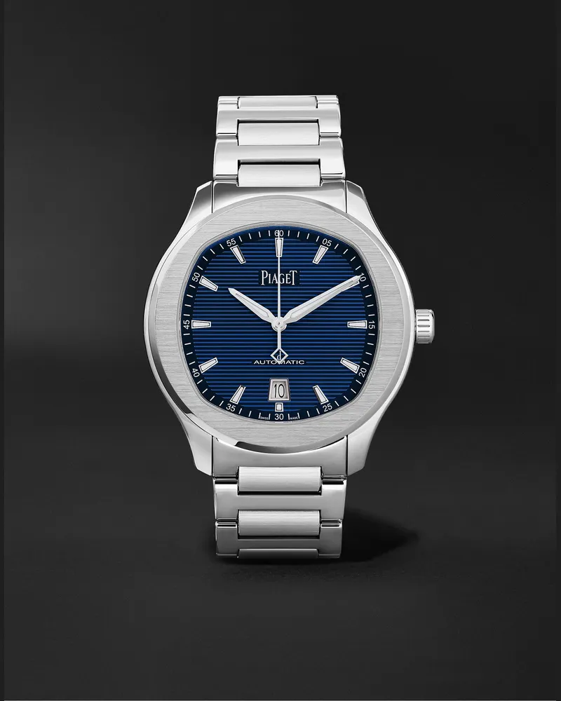 Piaget Polo Automatic 42 Mm Uhr Aus Edelstahl Ref. Nr. G0a41002 Blau
