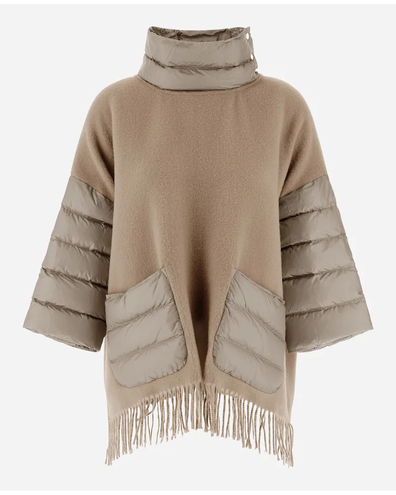 Herno Poncho Resort Aus Soft Und Nylon Ultralight Chantilly