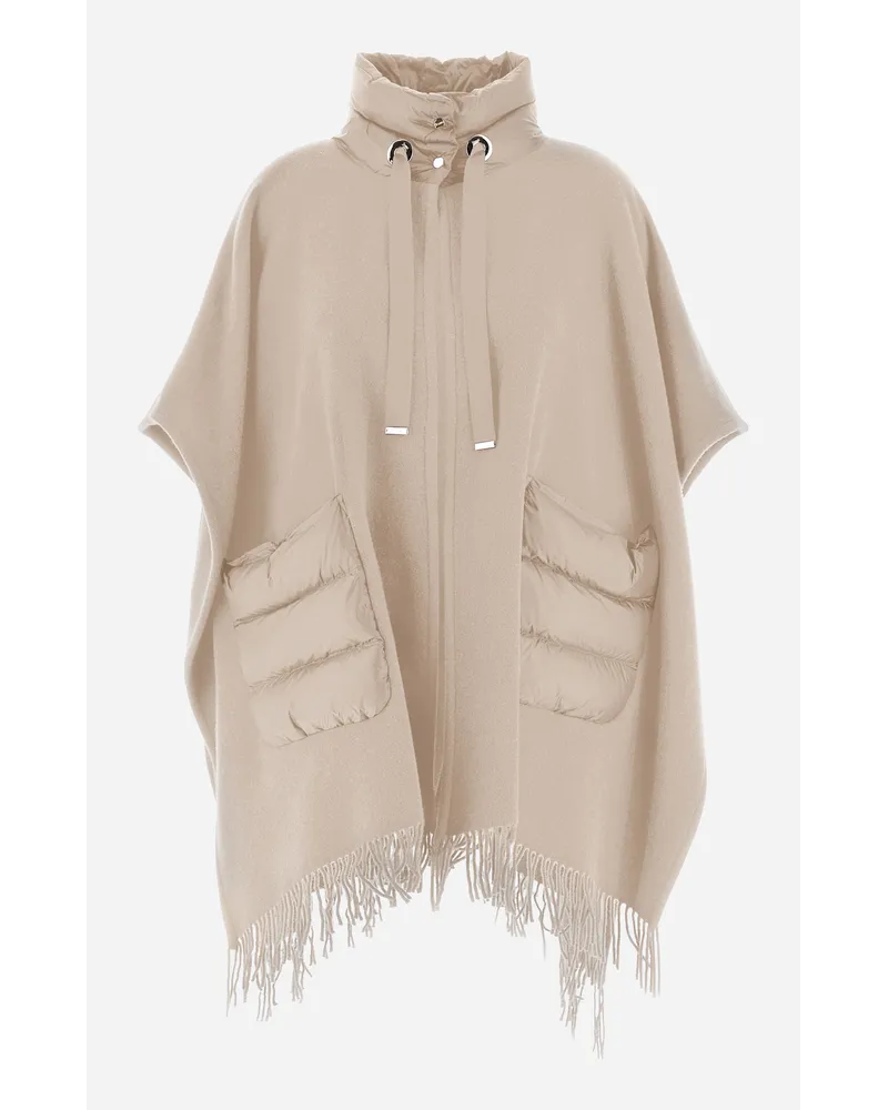Herno Poncho Resort Aus Warmy Und Nylon Ultralight Chantilly