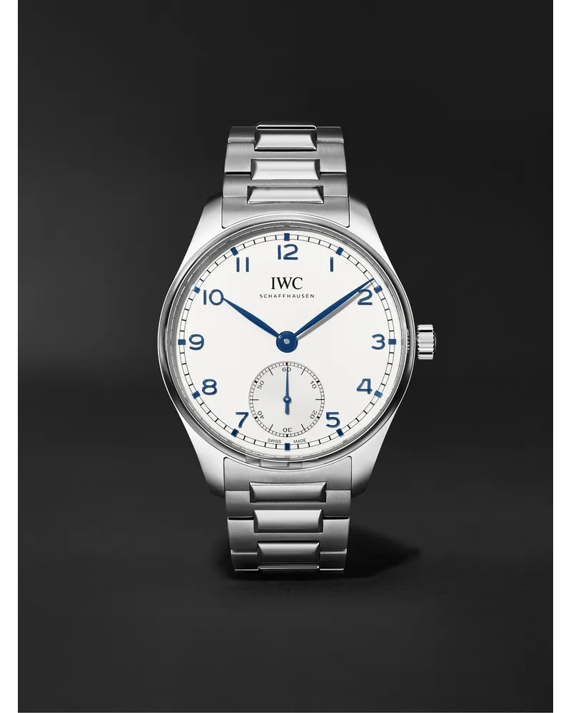IWC Portugieser Automatic 40 4 Mm Uhr Aus Edelstahl Ref. Nr. Iw358312 Silber