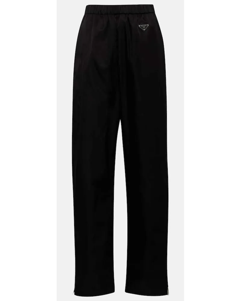 Prada Jogginghose Aus Nylon Schwarz
