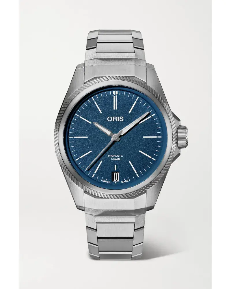 ORIS Propilot X Calibre 400 Automatic 39 Mm Uhr Aus Titan Blau