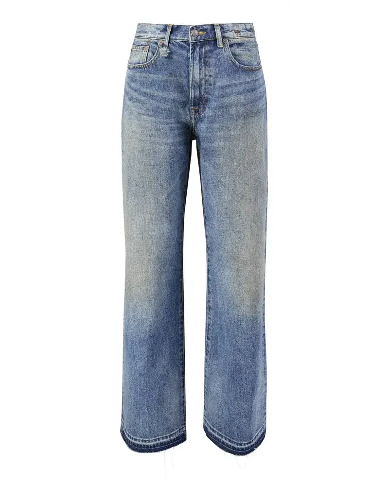R13 Wide Leg Jeans Blau