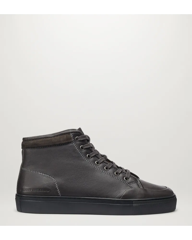 Belstaff Rally High Top Turnschuhe FüR Herren Oiled Leather Granite