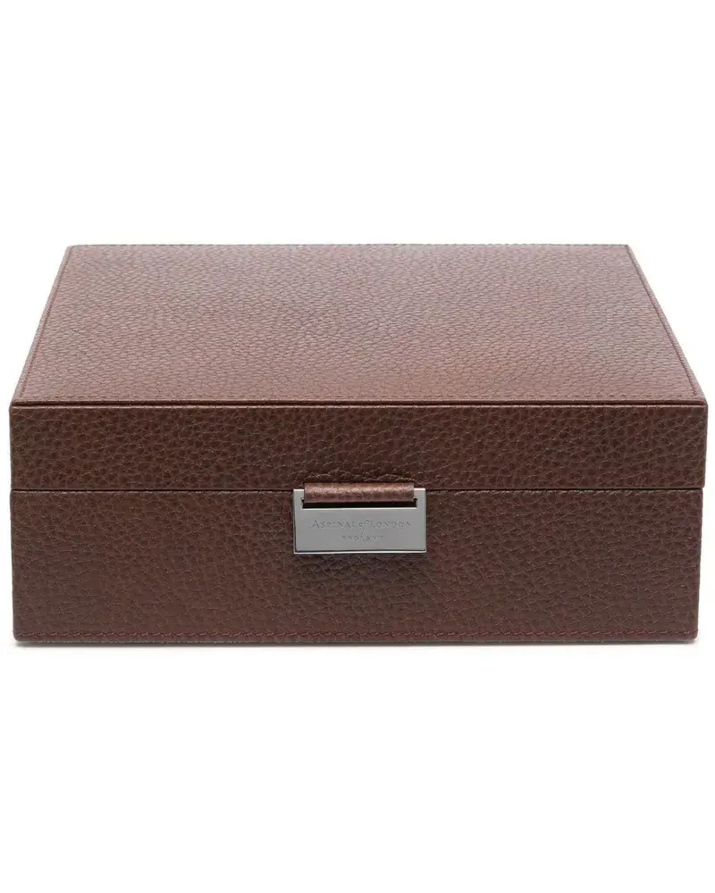 Aspinal of London Reporter 4er Uhrenschatulle Braun