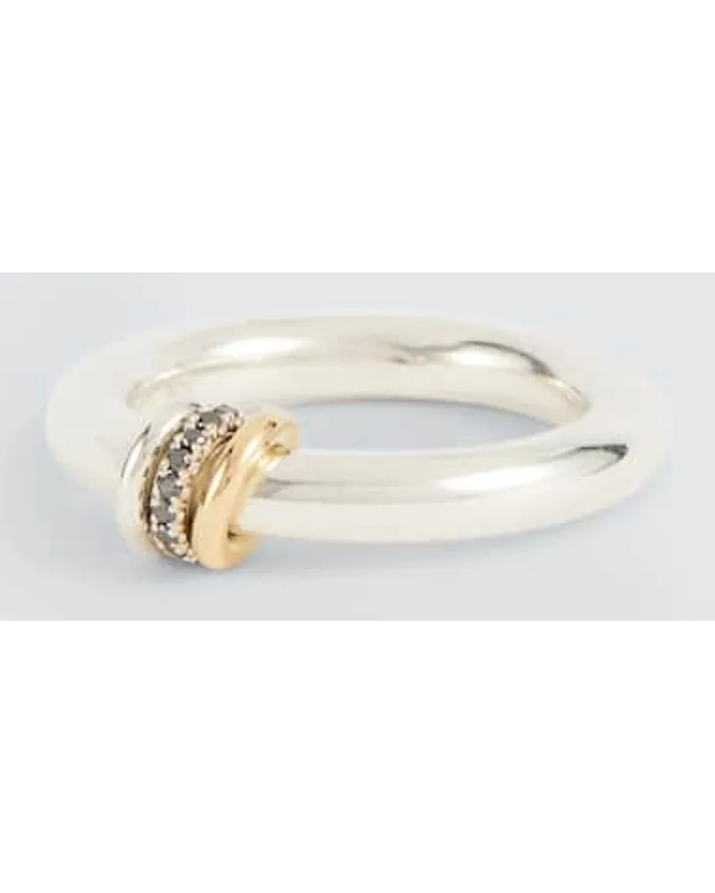Spinelli Kilcollin Ring Sirius Max Aus Sterlingsilber Und 18kt Gelbgold Mit Diamanten Silber