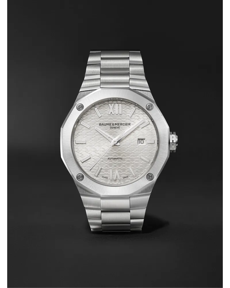 Baume & Mercier Riviera 42 Mm Uhr Aus Edelstahl Mit Automatischem Aufzug Ref. Nr. M0a10622 Silber
